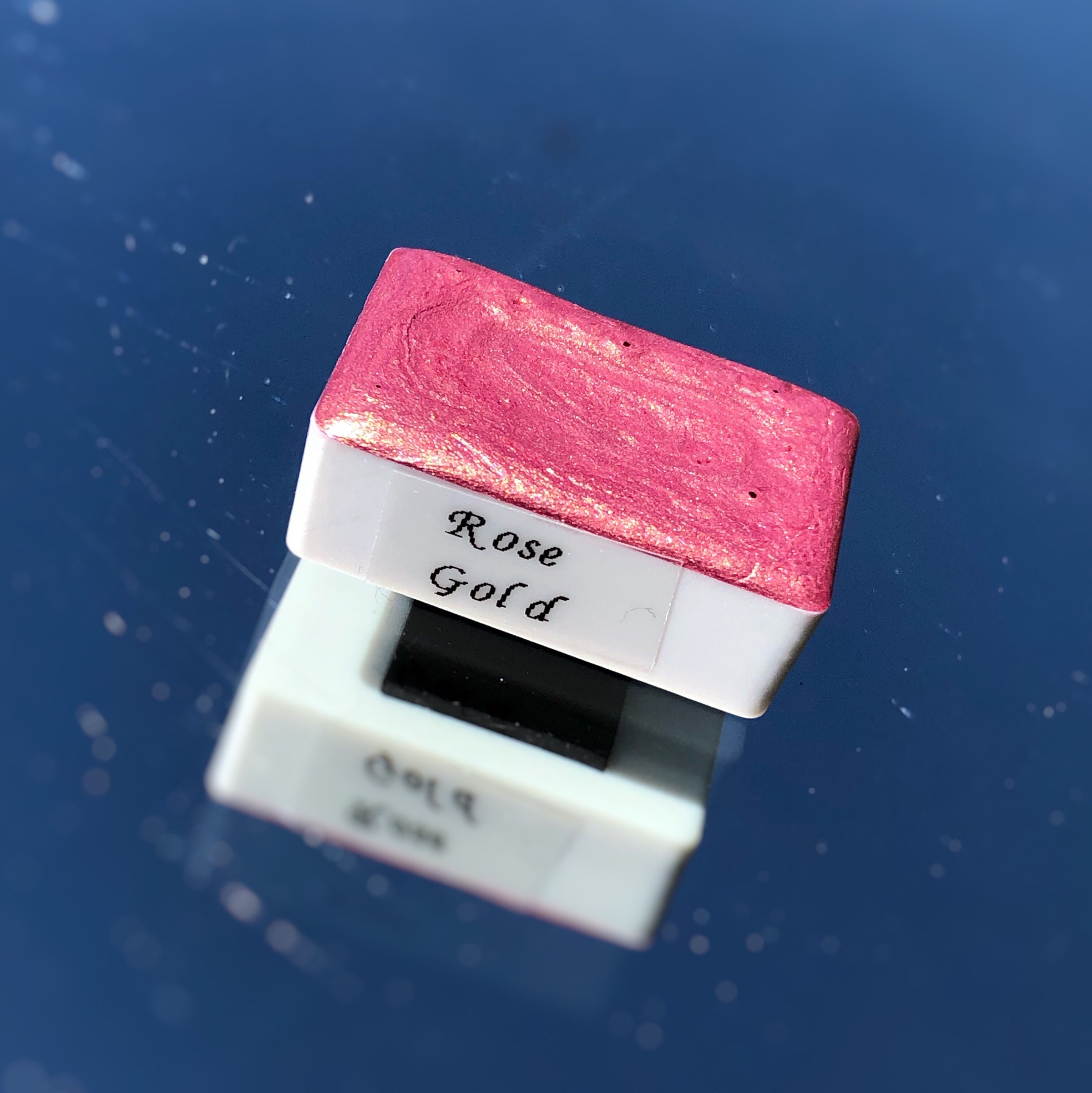 Rose Gold Handmade Glitter Watercolor Paint Full Pan | Etsy