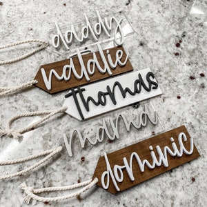 Stocking Tag - Gift Tag - Name Ornament - Baby Ornament