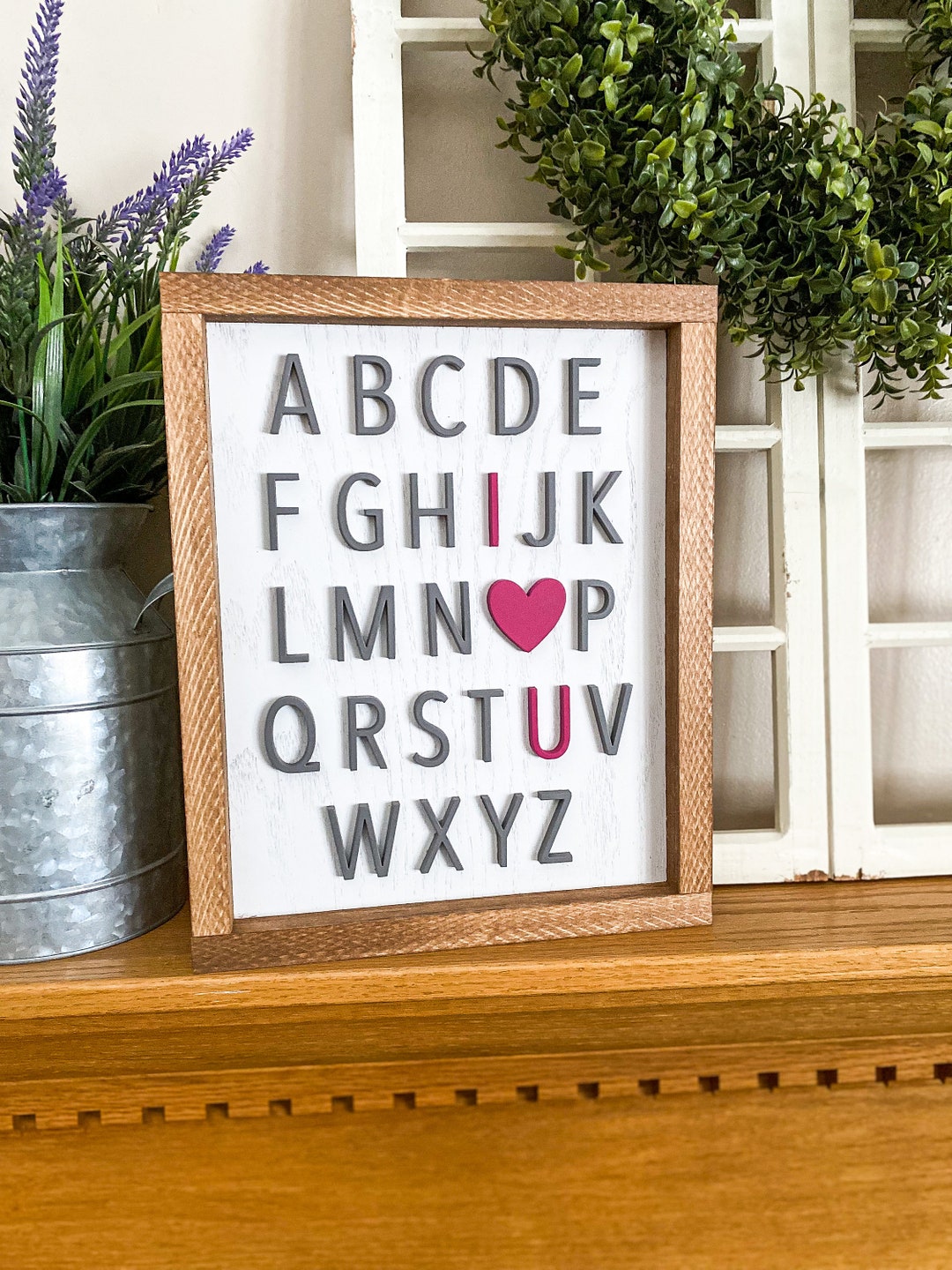 ABC Sign - ABC I Love You - ABC Nursery - Nursery Sign - Play Room Sign ...