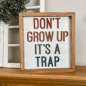 &quot;Spielzimmer Schild - Don&#39;t Wachs Up - &quot;&quot;Spielen&quot;&quot; - Kinder Dekor - Kinderzimmer Schild.&quot;