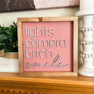 Lights Camera Bitch Smile - TTPD - Taylor Sign