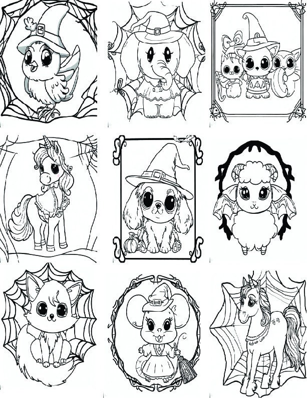 Cute Printable Halloween Animal Coloring Pages Spooktacular Fun for