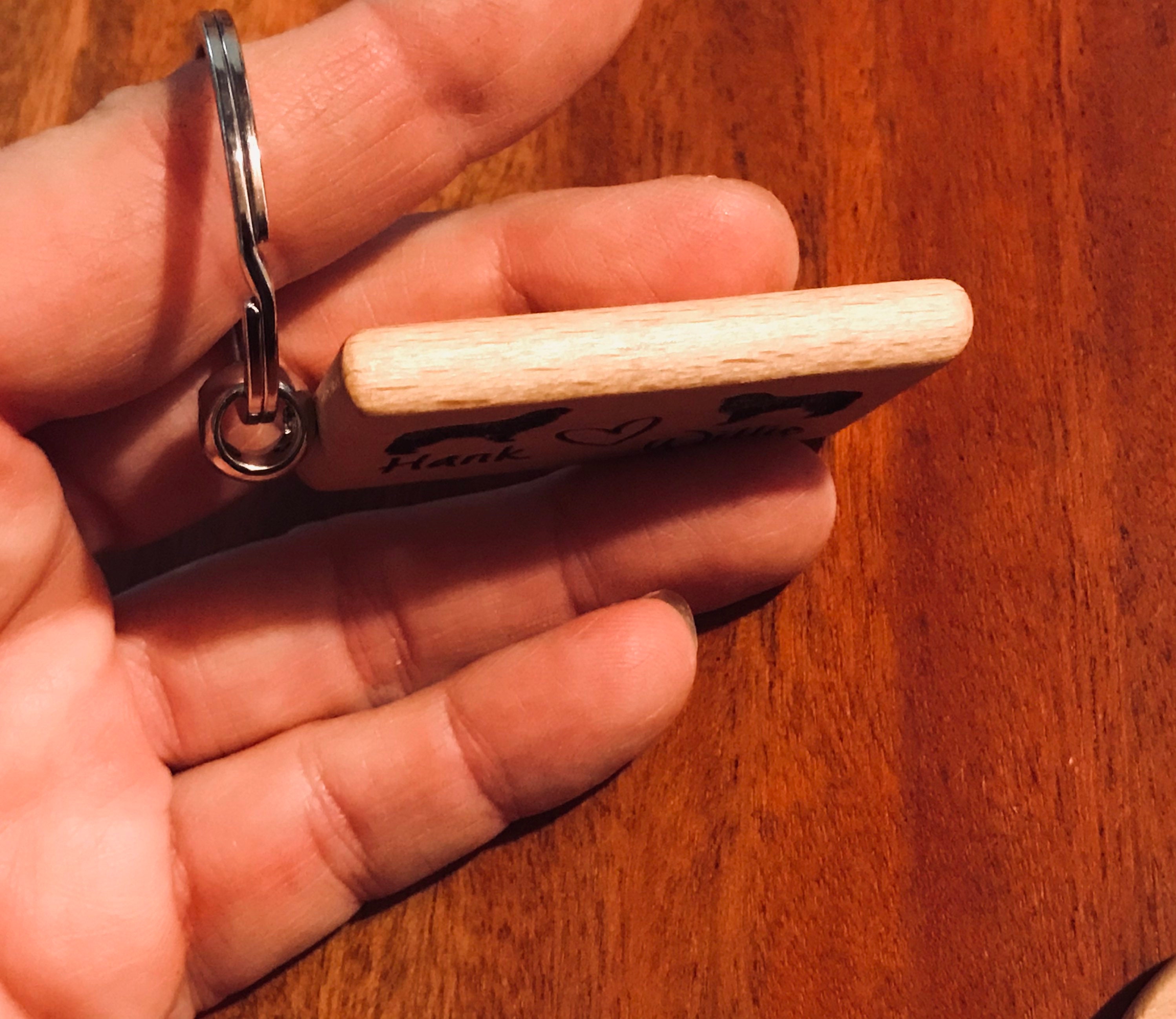 Set of 10 Beech Wood Keychain Blanks Laser Cricut Etsy