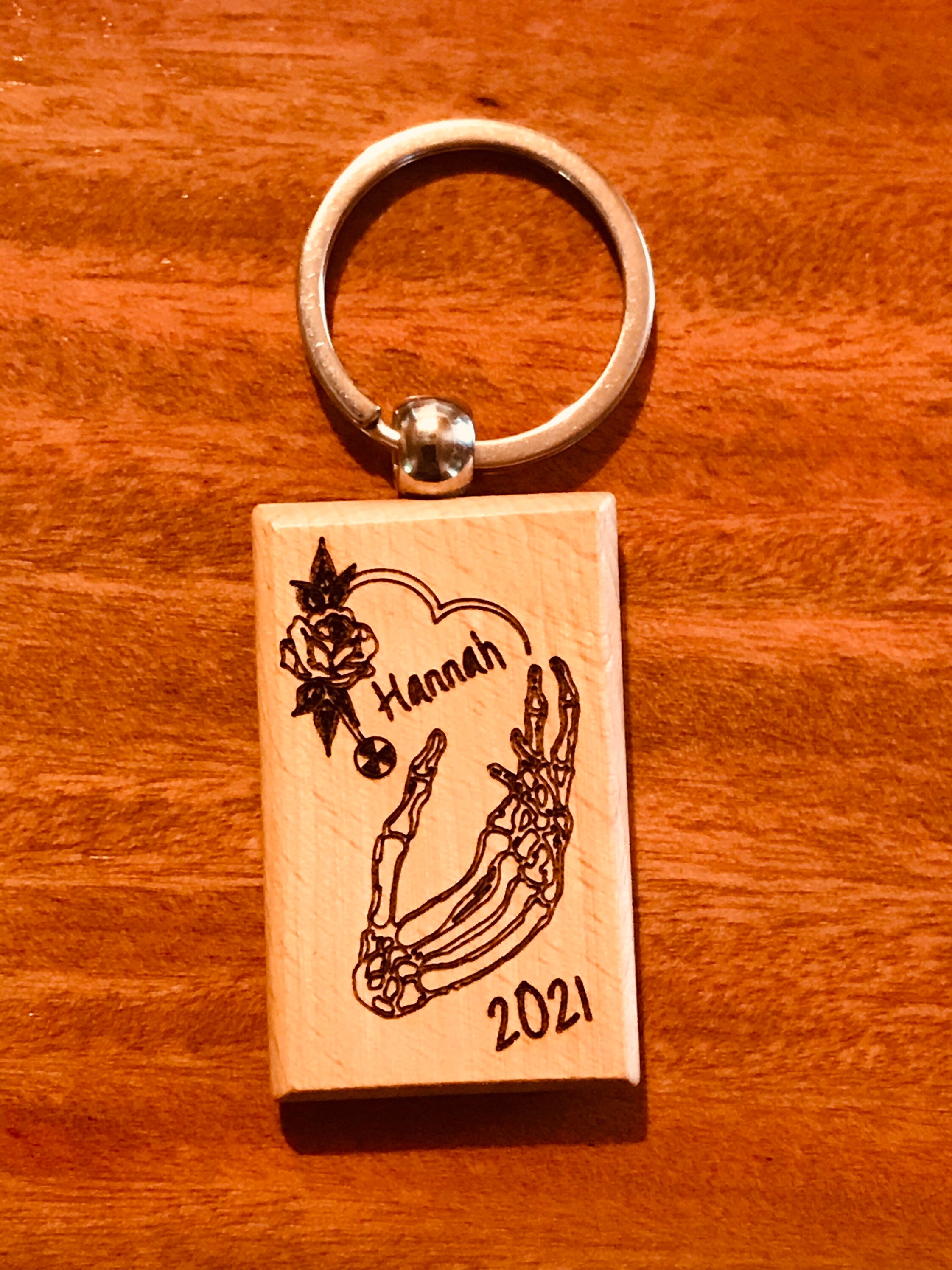 Set of 10 Beech Wood Keychain Blanks Laser Cricut Etsy