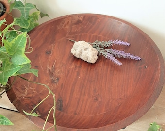 Hand Turned Wooden Bowl, Large Vintage Hand Carved Wooden Fruit Bowl, Mid Century, Primitive Woodware, Large Bowl, Bowls, Wooden Bowl