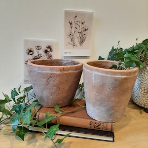 Vintage Terracotta Pot, Textured Mossed Planter, Weathered Planter, Plant Holder Storage Old Earthenware, Terracotta Planter, Aged Plant Pot