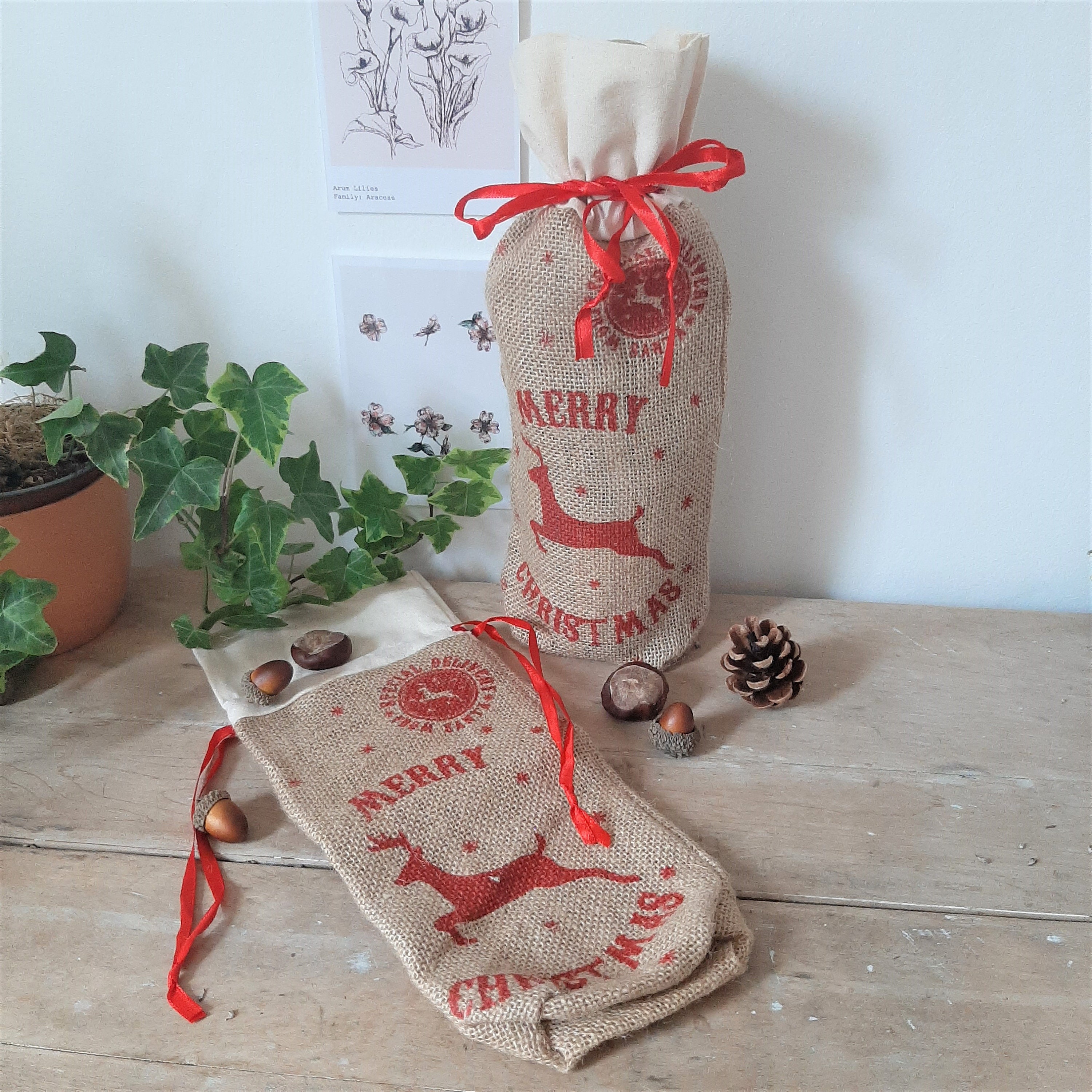 Hessian bottle bags hotsell