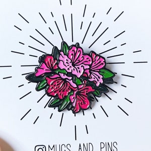 Flower enamel pin, flower pin, enamel pins, flower pin, floral enamel pin, rose pin, enamel jewelry, lapel pin, pin badge, plants enamel pin