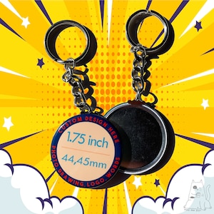 4,5 cm Individueller Schlüsselanhänger, Foto Schlüsselanhänger, Personalisierte Schlüsselanhänger, Gestalten Sie Ihren eigenen Schlüsselanhänger, Logo Schlüsselanhänger, Individuelles Keytag