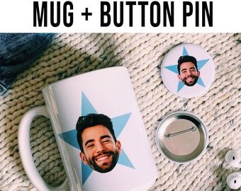 The Office TV Show Mug, Star Face Design