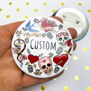 3 inch custom buttons (custom pins, personalized logo, promotional button)