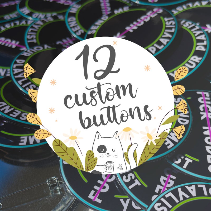 Pinback Button Set Etsy