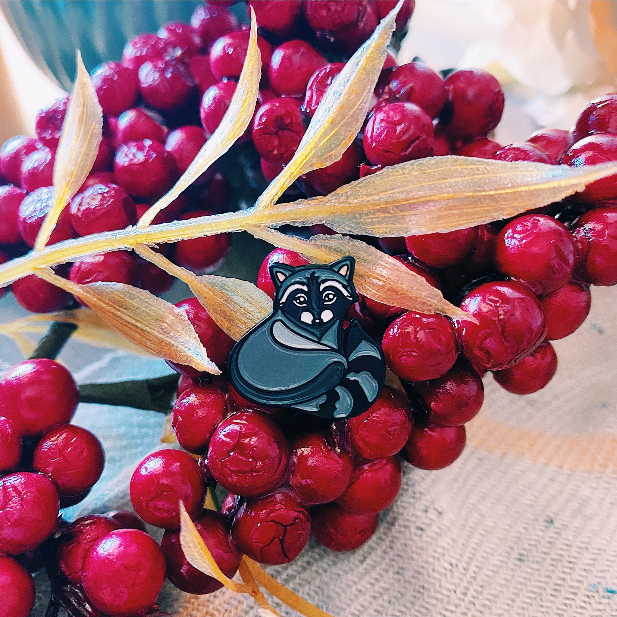 Raccoon enamel pin, raccoon pin, trash panda, animal enamel pin, raccoon lapel pin, cute raccoon, brooch, pin badge, charity pin badge,