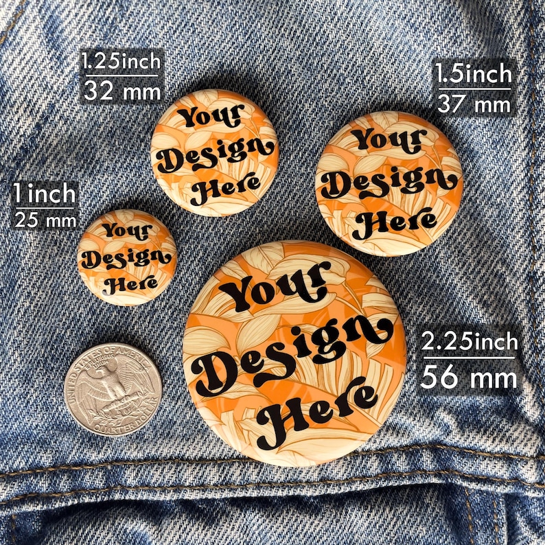 Small custom magnetic button for clothing - wearable, no hole needed - Personalized Pin with Strong Magnet Back – No Holes in Clothing image 8