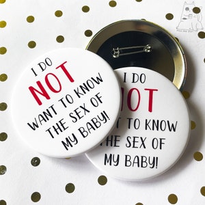 Gender Reveal Party Custom Button, Gender-neutral Baby Shower Gift, I ...