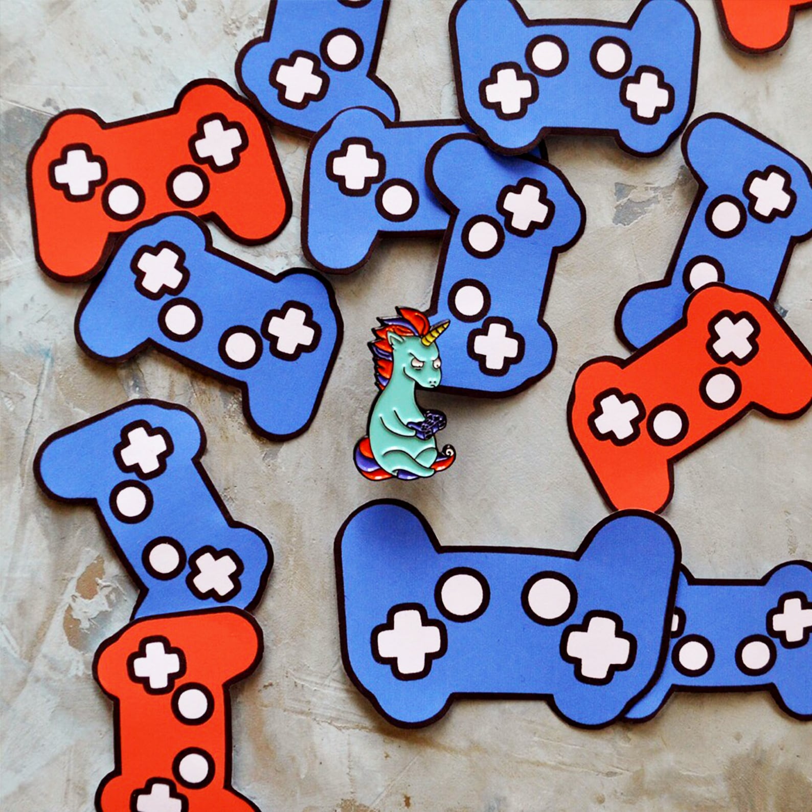 Gamer Enamel Pin Video Game Pin Lapel Pin Unicorn Enamel Etsy