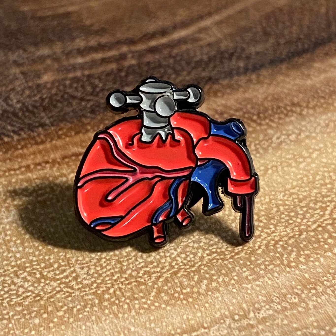Heart Enamel Pin, Anatomical Heart Enamel Pin, Enamel Pin Badge, Doctor ...