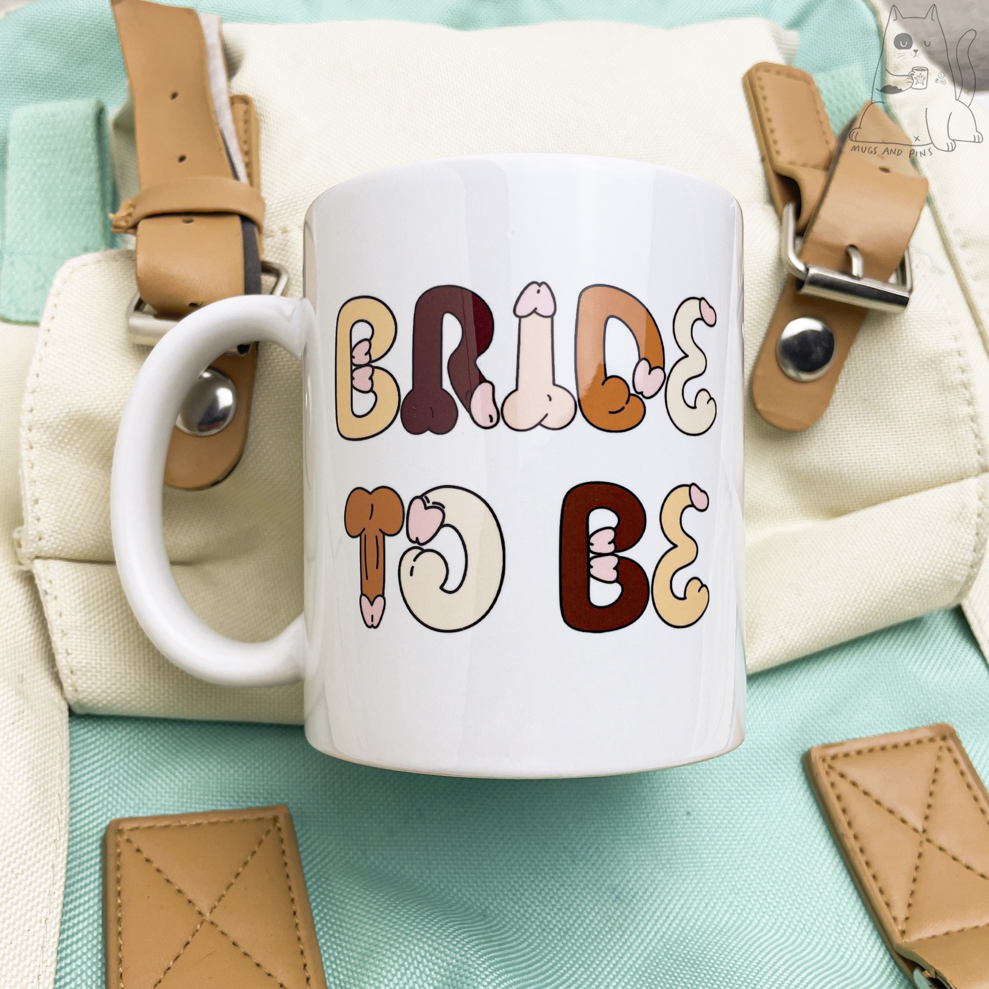 Funny Personalized Mug With Penis-Shaped Letters – Best Friend Birthday Gift