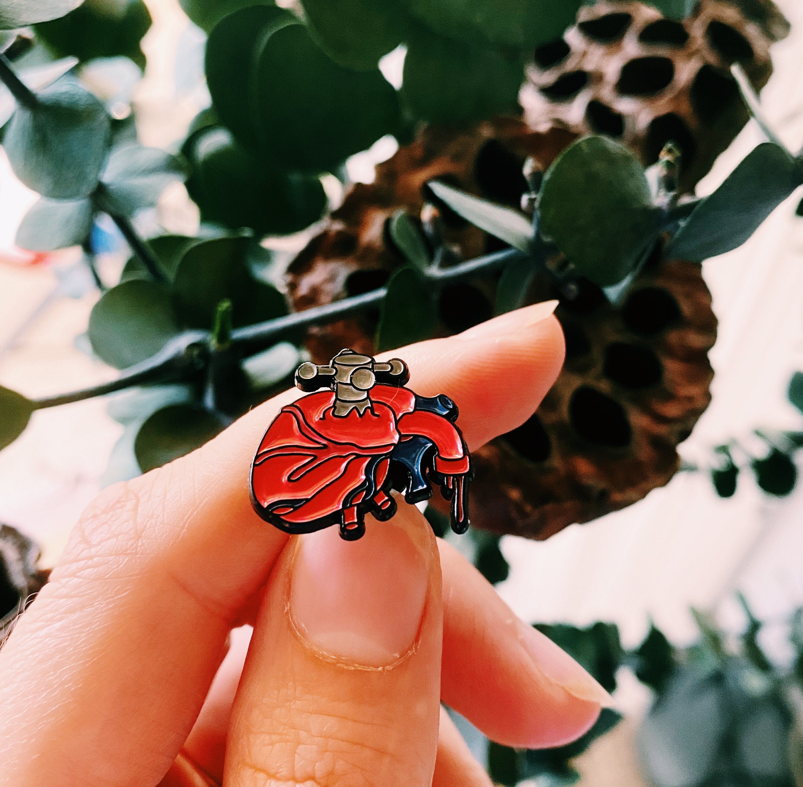 Heart Enamel Pin, Anatomical Heart Enamel Pin, Enamel Pin Badge, Doctor ...