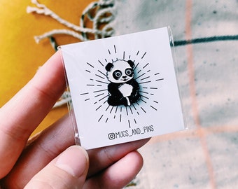 Panda enamel pin, panda bear, panda pin badge, soft enamel pin, lapel pin, bear pin, animal pin, pin badge, cute enamel pin, panda gifts