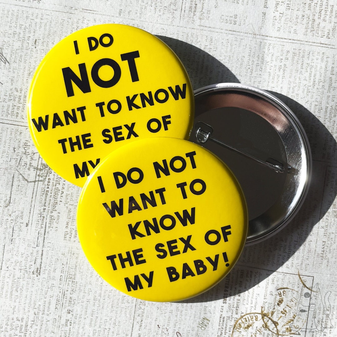Gender Reveal Party Custom Button, Gender-neutral Baby Shower Gift, I ...