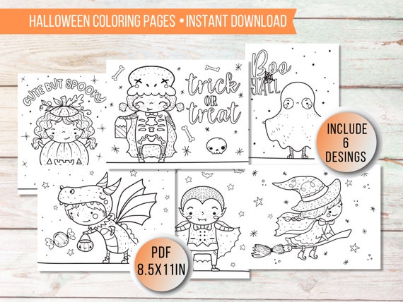 Cute Halloween Coloring Pages for Kids Fall Coloring Sheets