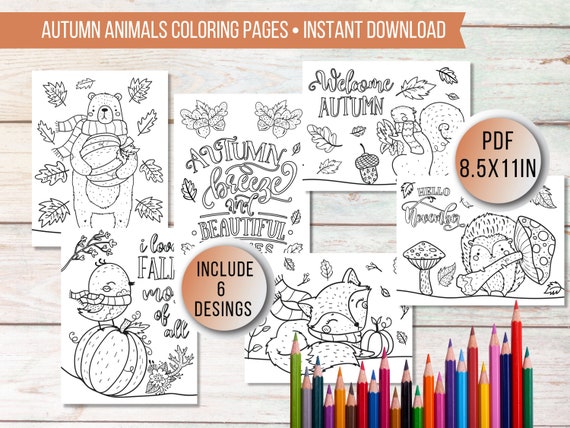 Autumn Coloring Pages for Kids Printable Fall Classroom