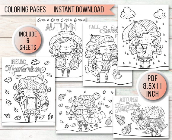 Autumn Coloring Pages for Kids  Printable Fall Coloring Pages