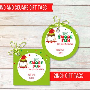 Christmas Smore Love Gift Tags Printable, Happy Holiday, Cookie Gif ...