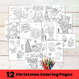 Christmas Coloring Pages for Kids | Printable Holiday Colouring Pages For Kids |  Winter Coloring Pages