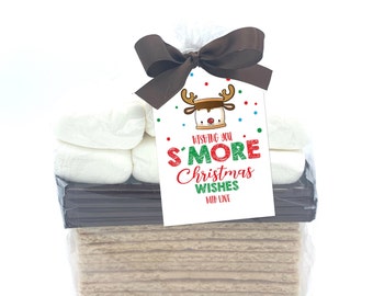 Smores Christmas Tag, Printable Christmas S'mores Gift Tag, Holiday Cheer, Teacher Christmas, Holiday Favor Tag