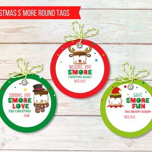 Christmas Smore Love Gift Tags Printable Happy Holiday - Etsy