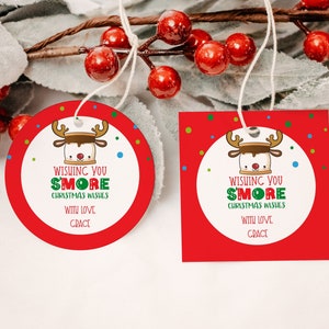 Christmas Smore Love Gift Tags Printable, Happy Holiday, Cookie Gif ...