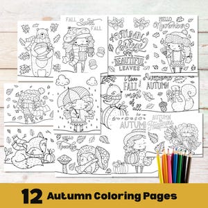 Autumn Coloring Pages for Kids | Printable Fall Coloring Pages For Kids | Seasonal Coloring Pages