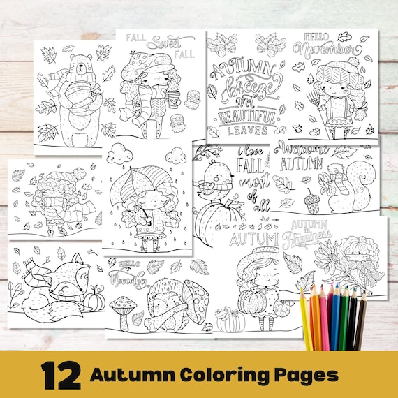 Autumn Coloring Pages for Kids | Printable Fall Coloring Pages For Kids | Seasonal Coloring Pages