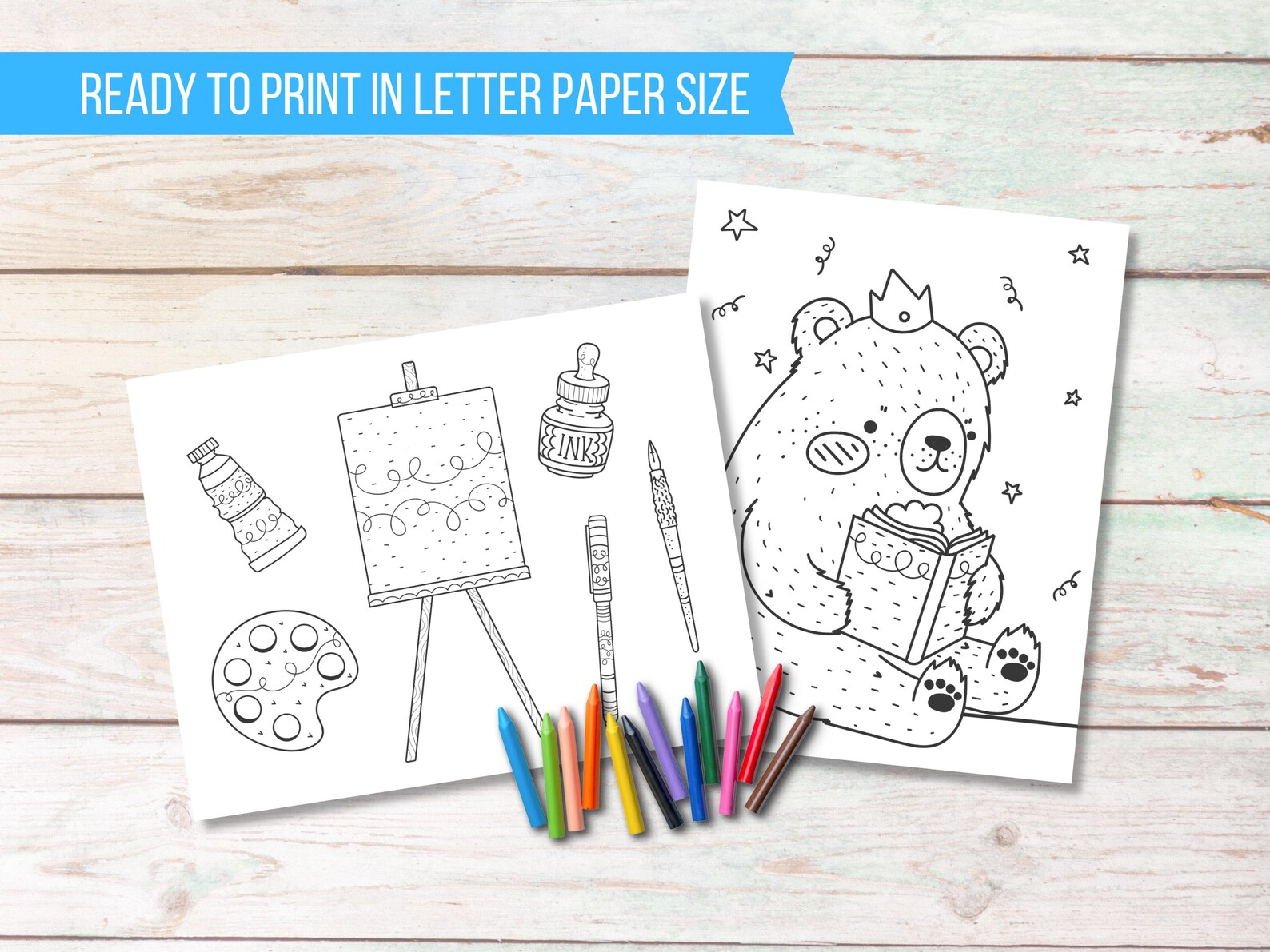 Back to School Kids Coloring Pages, Kids Animal Activity, Woodland ...