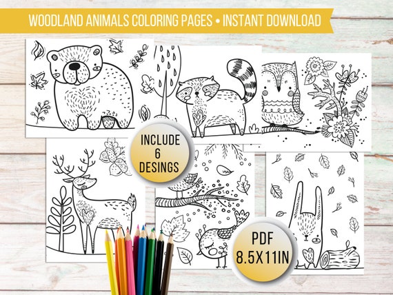 Printable Woodland Coloring Pages for kids Kids Animal