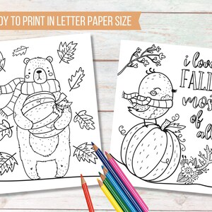 Autumn Coloring Pages for Kids | Printable Fall Coloring Pages For Kids | Seasonal Coloring Pages image 6