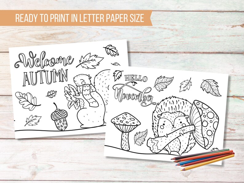 Autumn Coloring Pages for Kids | Printable Fall Coloring Pages For Kids | Seasonal Coloring Pages image 8