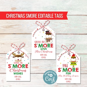 Christmas Smore Tag Printable Holiday Smore Tags - Etsy