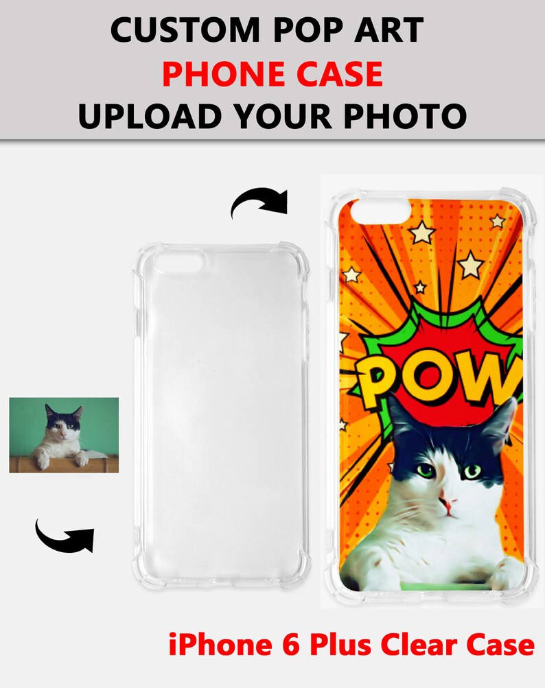 Personalized Pop Art Photo Phone Case Custom iPhone Case Custom Pop Art Design From Your Photo,Custom Pet Illustrated Phone Case,Art Case