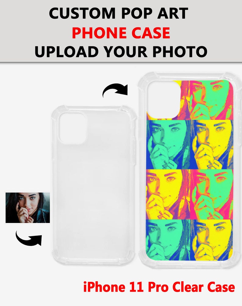 Personalized Pop Art Photo Phone Case Custom iPhone Case Custom Pop Art Design From Your Photo,Custom Pet Illustrated Phone Case,Art Case