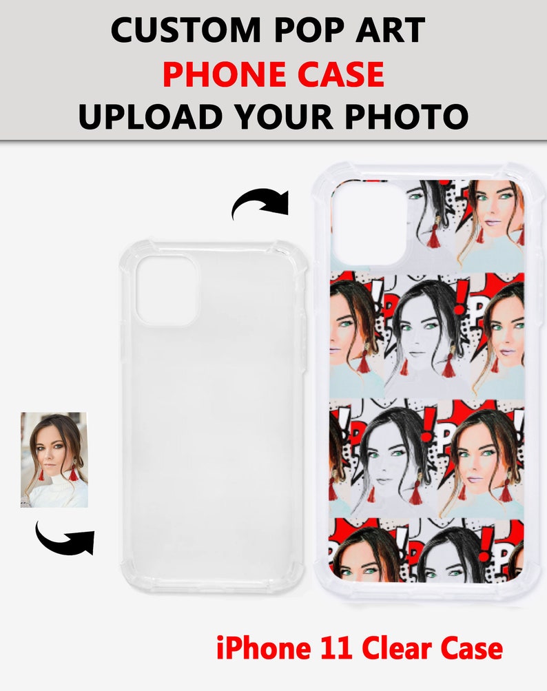 Personalized Pop Art Photo Phone Case Custom iPhone Case Custom Pop Art Design From Your Photo,Custom Pet Illustrated Phone Case,Art Case
