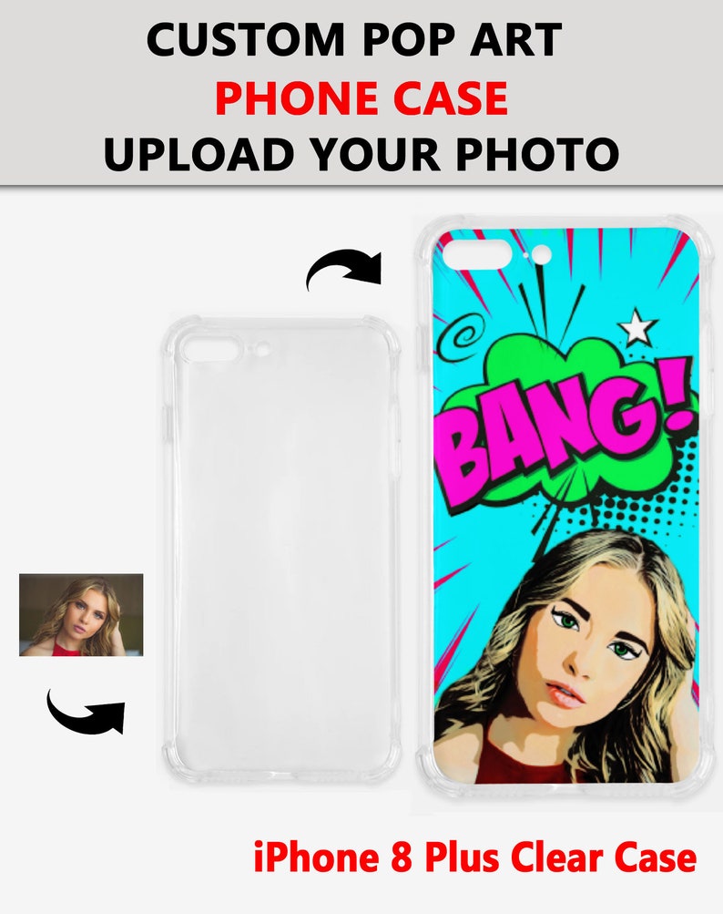 Personalized Pop Art Photo Phone Case Custom iPhone Case Custom Pop Art Design From Your Photo,Custom Pet Illustrated Phone Case,Art Case