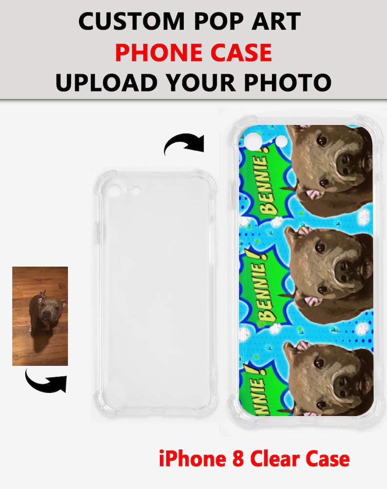 Personalized Pop Art Photo Phone Case Custom iPhone Case Custom Pop Art Design From Your Photo,Custom Pet Illustrated Phone Case,Art Case