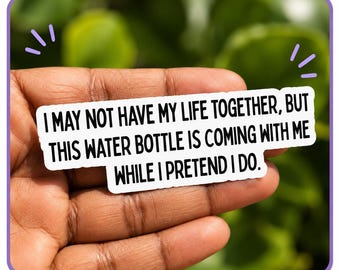 Funny Quote Vinyl Sticker | Sarcastic Water Bottle Decal