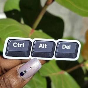 Ctrl Alt Del-klistermärke | Rolig programmerare Tech Humor-klistermärke