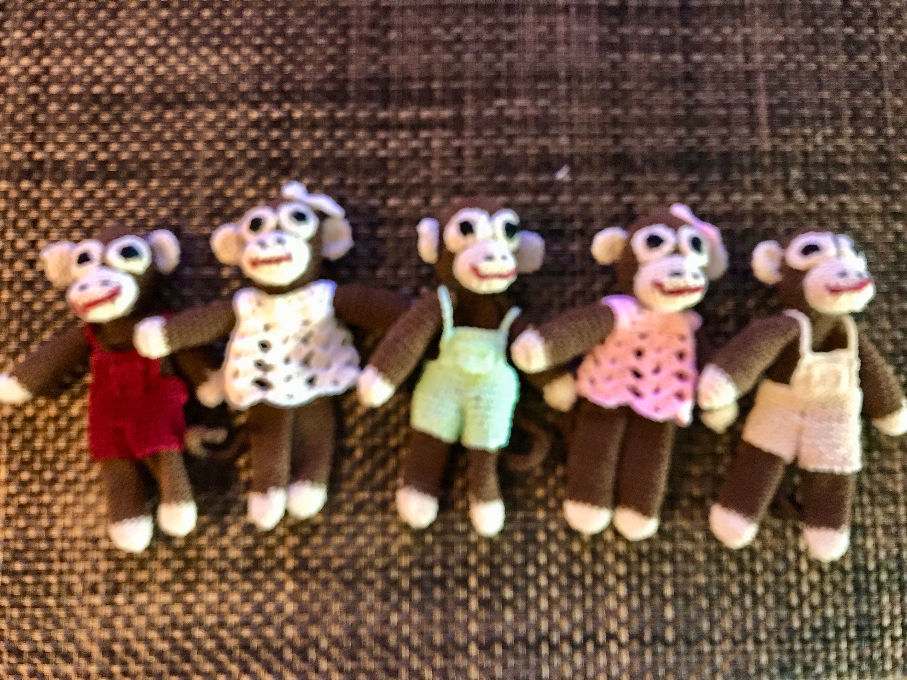 Five little monkeys finger puppets set of 5 | Etsy