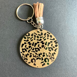 glitter cheeta print vinyl keychain etsy