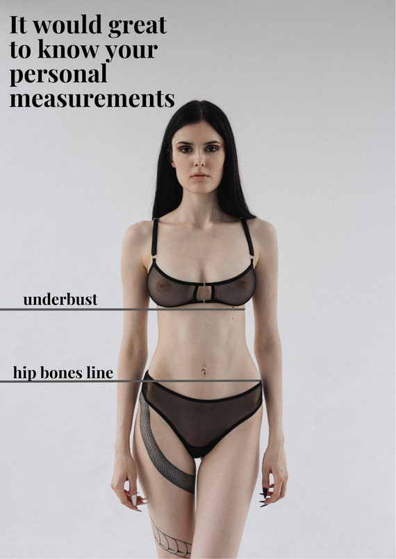 Conjunto de lencería beige ropa interior transparente - España